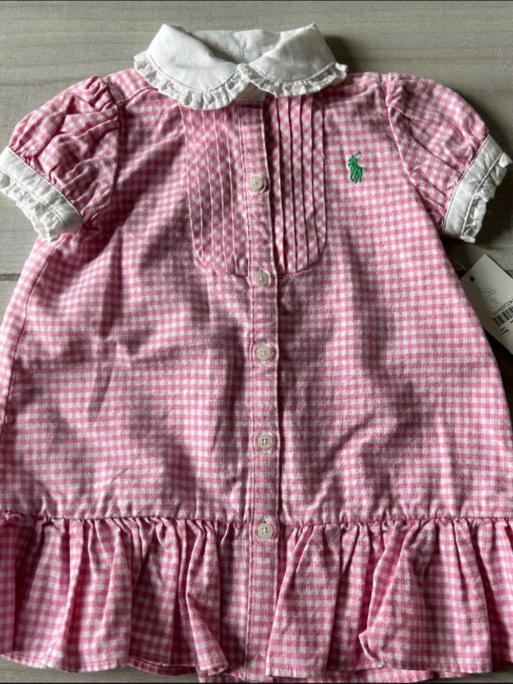 NWT Ralph Lauren Pink Gingham Dress & Bloomers Set - Picture 2 of 4